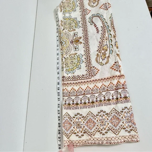 ZARA High-Waisted Boho Linen-Blend Wide Leg Pants - Size S EUC - Picture 11 of 13